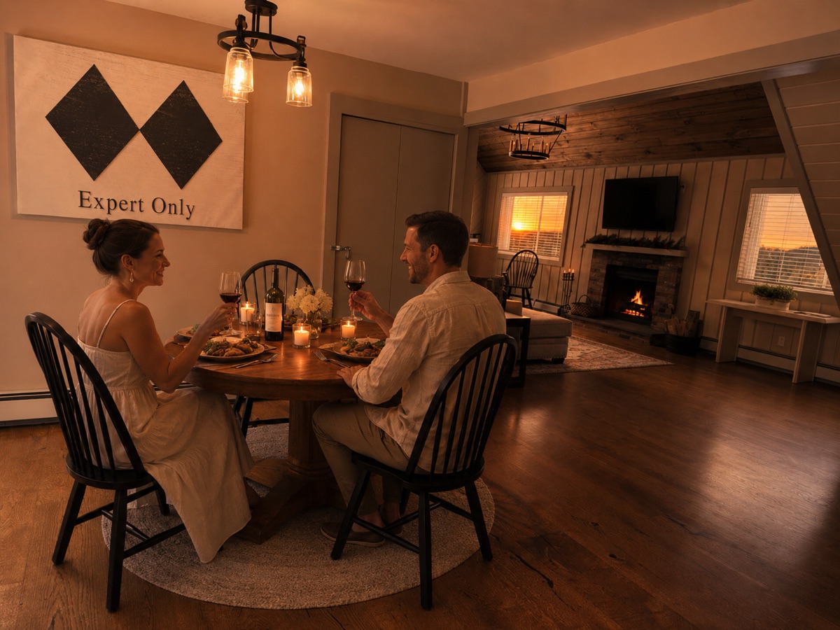 Candlelit dinner at the round table
