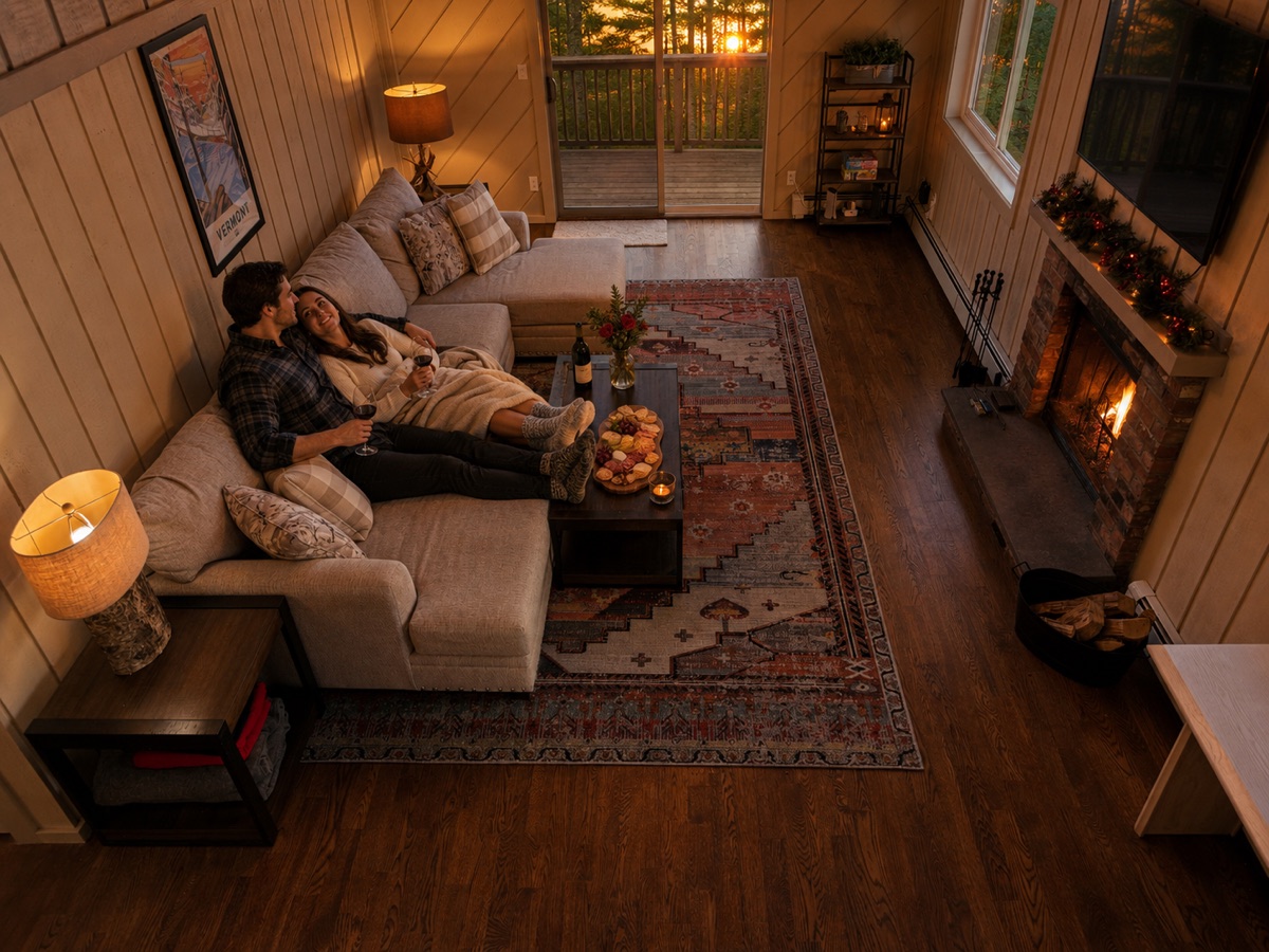 Cozy night in the living room